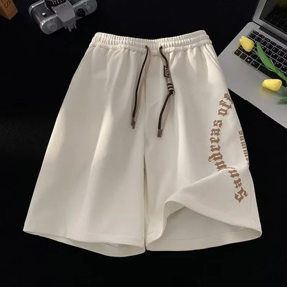 Men's Oversized Retro Print Shorts – Casual Beach & Sportswear