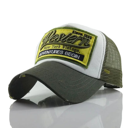 Summer Mesh Trucker Hat For Men Women Adjustable Sun Protection