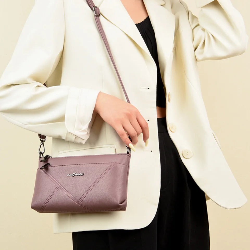 Small Crossbody PU Leather Bag – Solid Color Women’s Tote Shoulder Bag, Clutch Purse Handbag