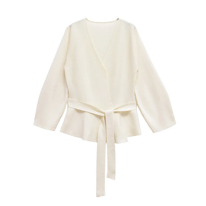 TRAFSHE Spring Women Shoulder Pad Knit Blazer for Versatility
