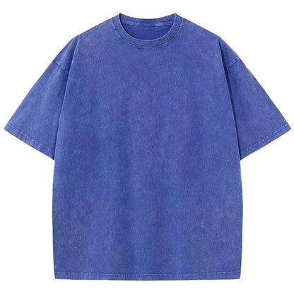 Unisex Vintage Heavyweight Washed T-Shirt – Retro Oversized Cotton Tee