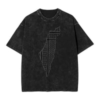 Palestines Symbol of Resistance T-Shirt Beach Palestinians Map T Shirts 2024 Cotton Tee Shirt For Male Short Sleeve Top Tees