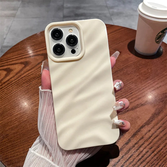 Vibrant Fashion Ripple Phone Case For iPhone 16 15 14 Pro Max Shockproof Protection