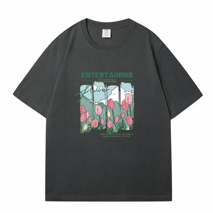 Stylish WAVLATII Women Summer Floral T-Shirts for Casual Wear