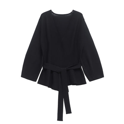 TRAFSHE Spring Women Shoulder Pad Knit Blazer for Versatility