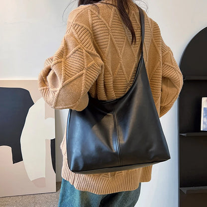 Retro Women’s Shoulder Tote Bag – Versatile Crossbody Pack, Large Capacity Fashion Commuter Book Bag