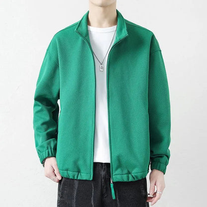 Japanese Men's Casual Long Sleeved Zipper Jacket 2024