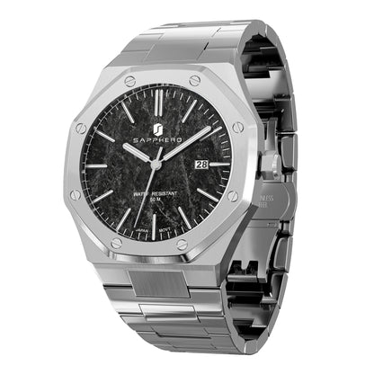 SAPPHERO Men's Luxury Waterproof Stainless Steel Watch Gift