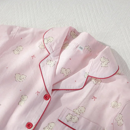 2025 New Spring/Summer Women's Cotton Pajama Set for Comfort
