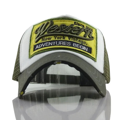 Summer Mesh Trucker Hat For Men Women Adjustable Sun Protection