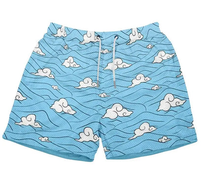 Anime Casual Shorts Men Women Manga Cartoon Sports Gym Shorts Fitness 3D Print Quick Dry Mesh Board Shorts Summer Male