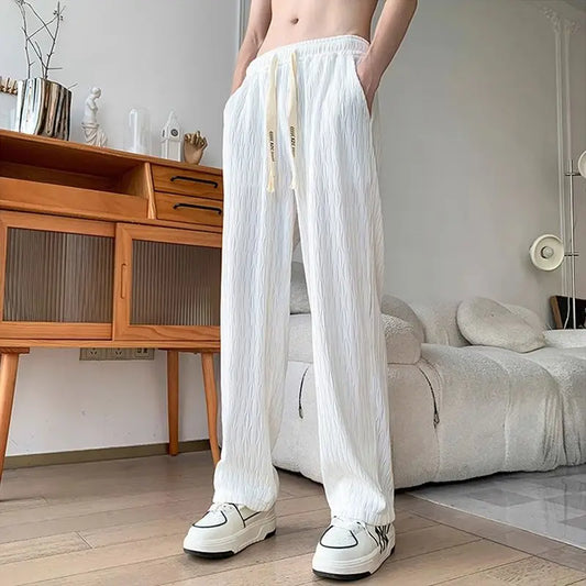 Men's Slim Straight Pants for Casual Office Style