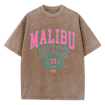 Comfortable Malibu Beach Washed T-Shirt for Women