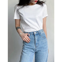 Soft Mulberry Silk Cotton T-Shirt for Women – Loose Fit, Round Neck, Short Sleeve, High-Quality Summer Top