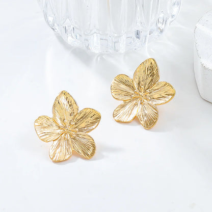 Stunning Trendy 2PC Stainless Steel Flower Earrings for Festivals