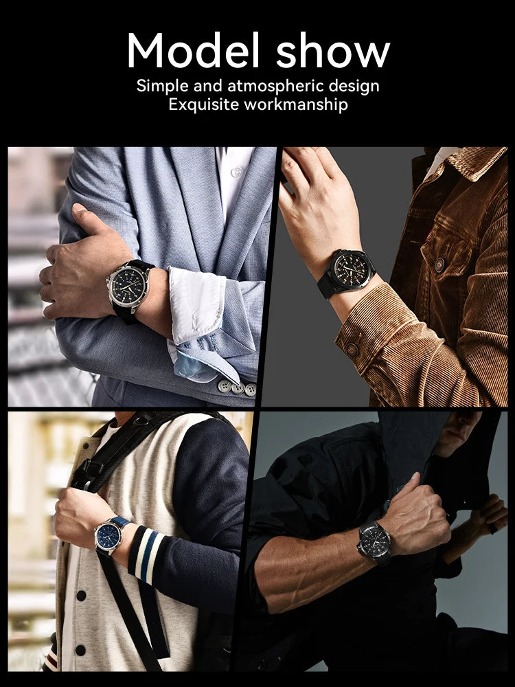 SAPPHERO Men Watch Luxury Quartz Waterproof Gift Wristwatch
