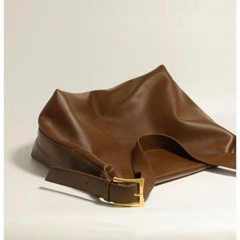 Vintage PU Leather Boston Bag – Stylish Pillow Design, Large-Capacity Tote & Crossbody Handbag