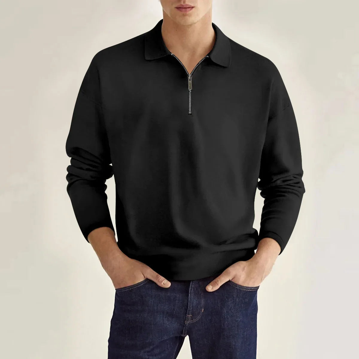 Men's Simple Solid Color Polo Shirts for Casual Comfort