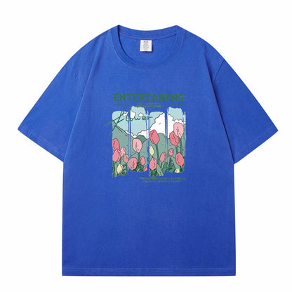 Stylish WAVLATII Women Summer Floral T-Shirts for Casual Wear