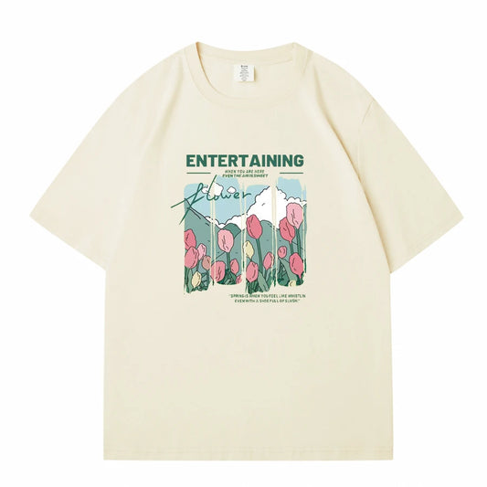 Stylish WAVLATII Women Summer Floral T-Shirts for Casual Wear