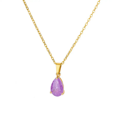 Elegant Zircon Teardrop Necklaces for Women Gift Jewelry