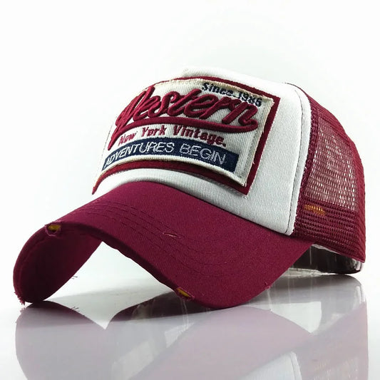 Summer Mesh Trucker Hat For Men Women Adjustable Sun Protection