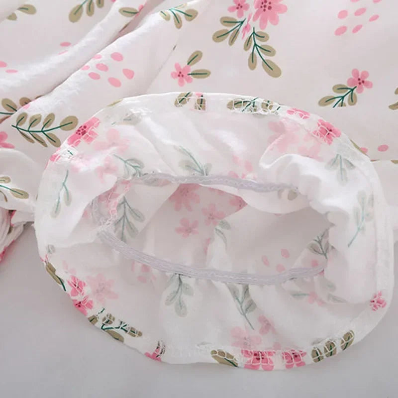 Sweet Broken Flower Chiffon Blouse for Summer Style