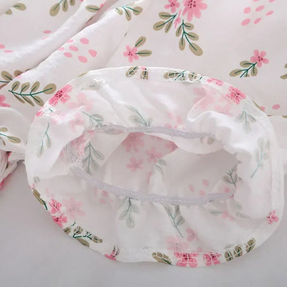 Sweet Broken Flower Chiffon Blouse for Summer Style